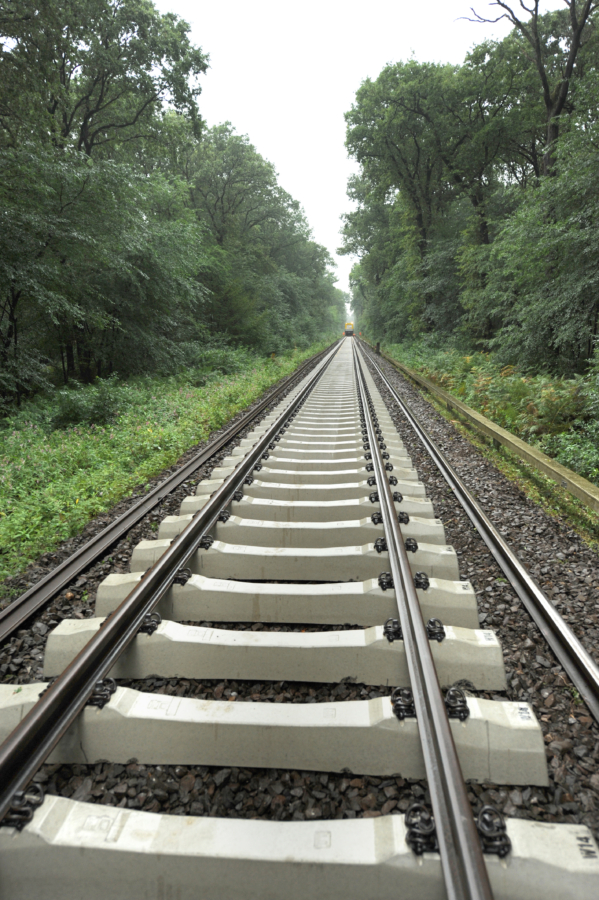 Line after track renewal – still unballasted