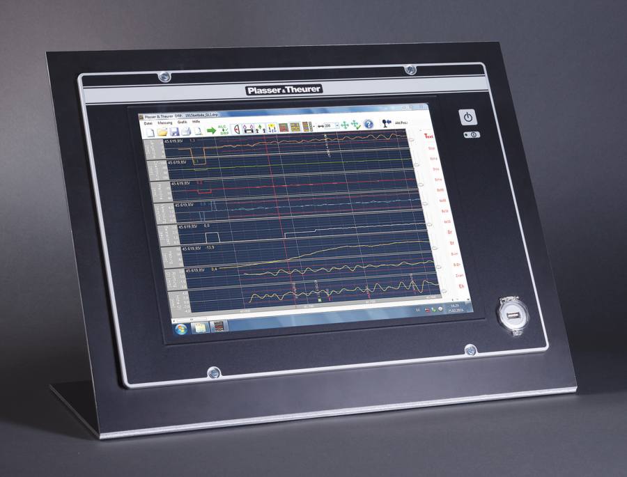 Touchscreen-Monitor des elektronischen Messschreibers DRP